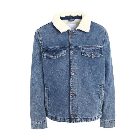 Topman Sherpa Denim Jacket - S - Picture 3 of 3